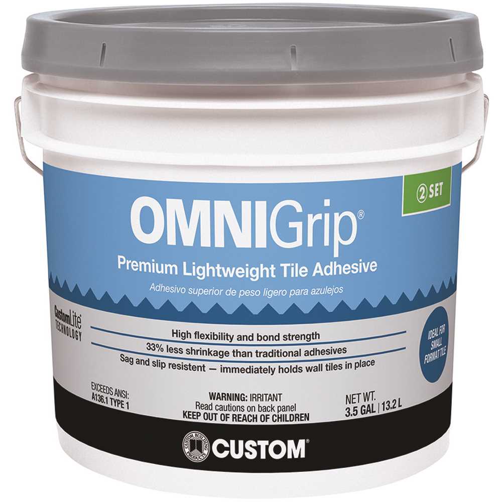 CUSTOM BUILDING PRODUCTS, INC. OGA3 OmniGrip 14 qt. Premium Lightweight Adhesive for Tile and Stone White