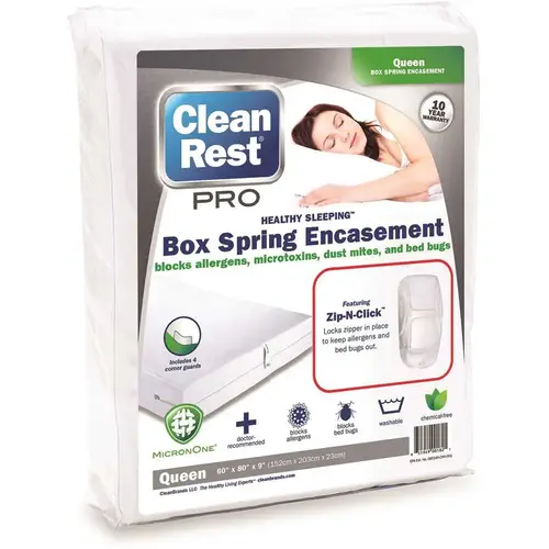 Pro Box Spring Encasement Polyester Queen Mattress Cover (Retail) White