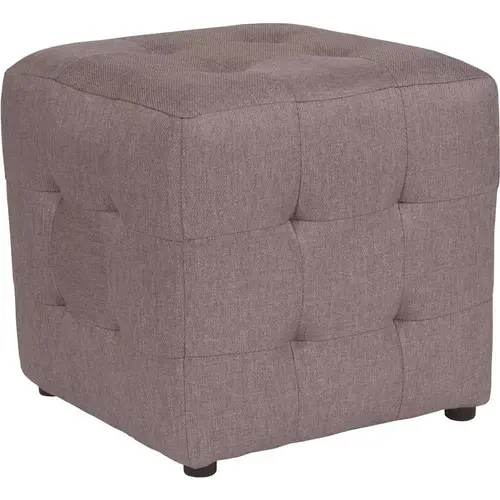 Light Gray Fabric Ottoman Light Gray Fabric Ottoman