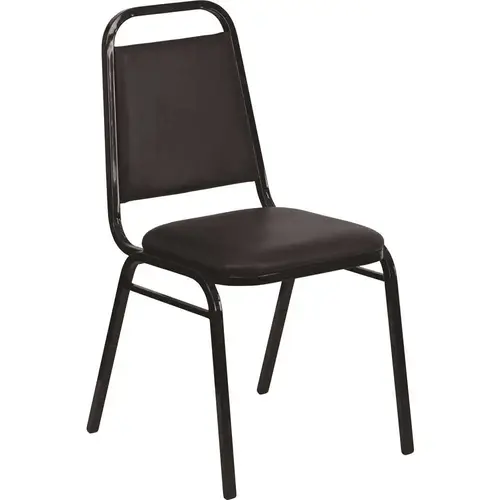 Vinyl Stackable Chair in Black Vinyl Stackable Chair in Black