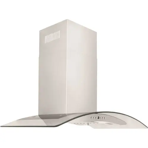 30 in. 400 CFM Convertible Vent Wall Mount Range Hood with Glass Accents in Stainless Steel 30 in. 400 CFM Convertible Vent Wall Mount Range Hood with Glass Accents in Stainless Steel