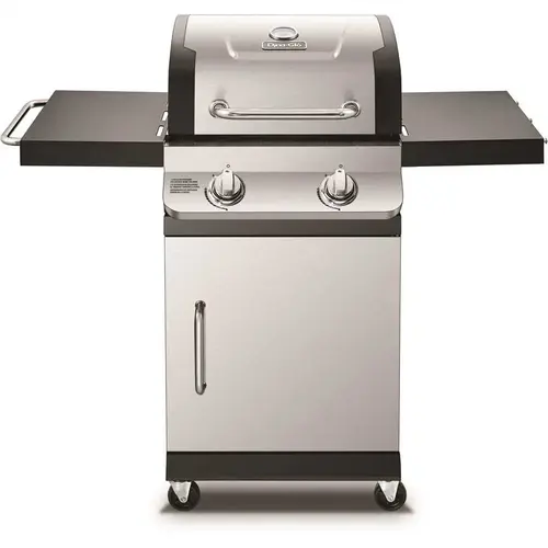 Premier 2-Burner Propane Gas Grill in Stainless Steel with Built-In Thermometer Premier 2-Burner Propane Gas Grill in Stainless Steel with Built-In Thermometer