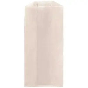 FISHER MFG. 330-PL 3.5 in. x 2 in. x 8 in. Plain White Paper Popcorn Food Storage Bag - pack of 1000