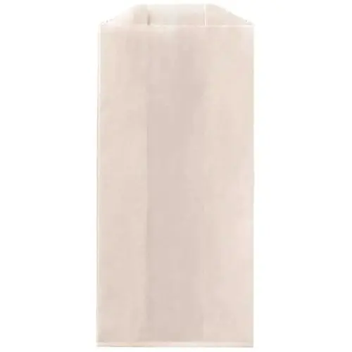3.5 in. x 2 in. x 8 in. Plain White Paper Popcorn Food Storage Bag - pack of 1000