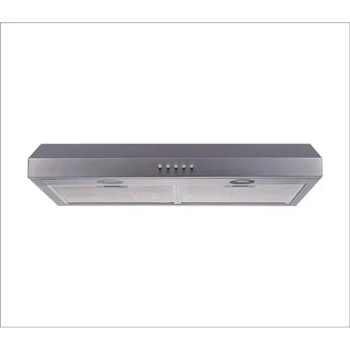 30 in. 300 CFM Convertible Under Cabinet Range Hood in Stainless Steel with Mesh Filters and Push Buttons 30 in. 300 CFM Convertible Under Cabinet Range Hood in Stainless Steel with Mesh Filters and Push Buttons