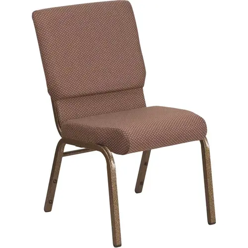 Fabric Stackable Chair in Brown Fabric Stackable Chair in Brown