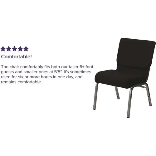 Fabric Stackable Chair in Black Fabric Stackable Chair in Black