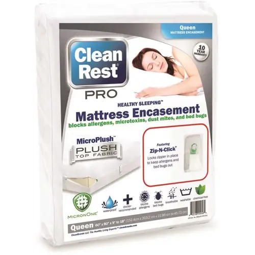 Pro Encasement Polyester Queen Mattress Cover (Retail) White