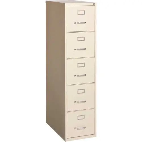 Putty 26.5 in. Deep 5-Drawer Letter Width Vertical File Cabinet Putty 26.5 in. Deep 5-Drawer Letter Width Vertical File Cabinet