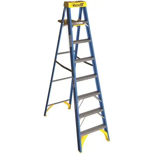 8 ft. Fiberglass Step Ladder with 250 lbs. Load Capacity Type I Duty Rating