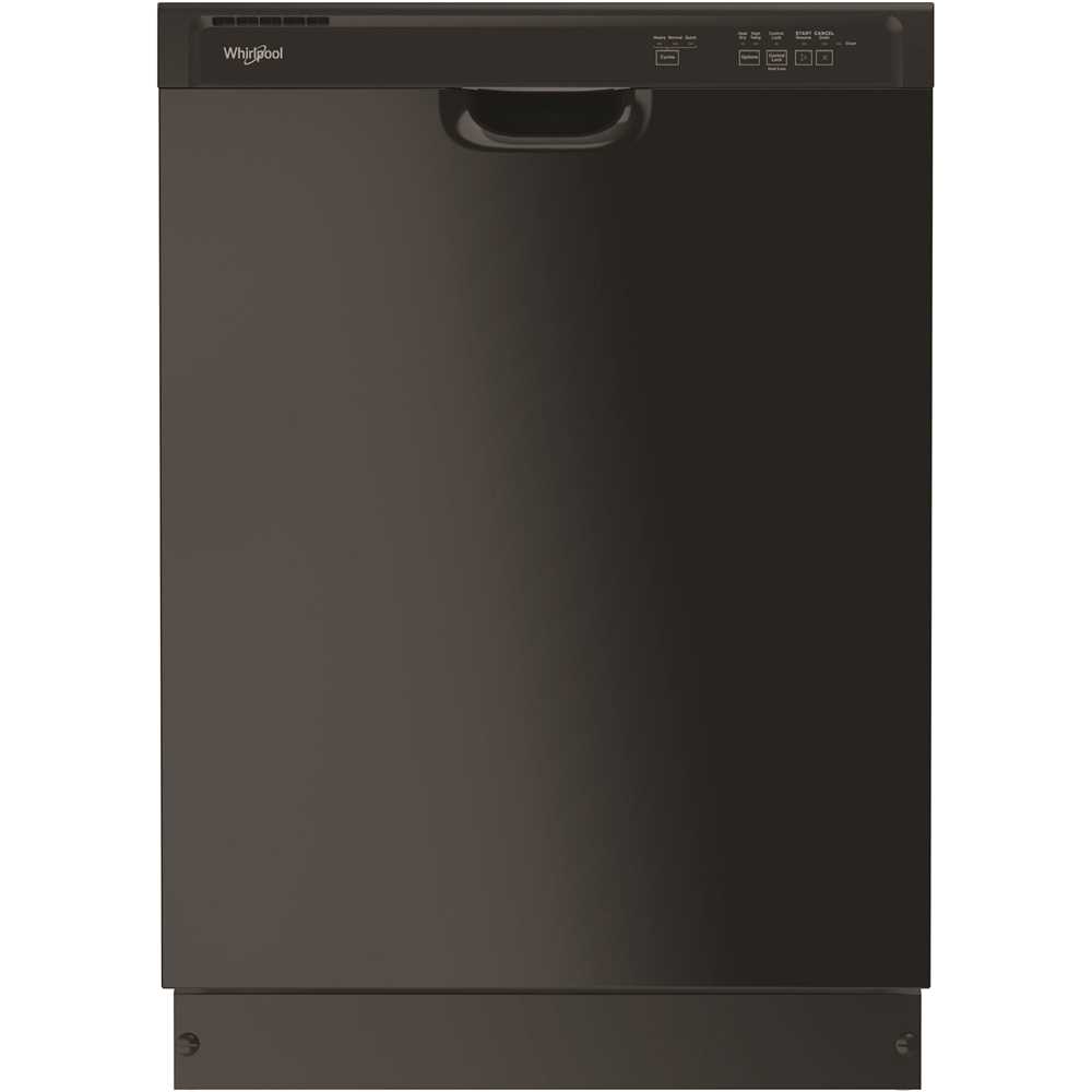 Whirlpool WDF332PAMB ENERGY STAR 24 In. Front Control Dishwasher With Heated Dry, Plastic Tub, Black