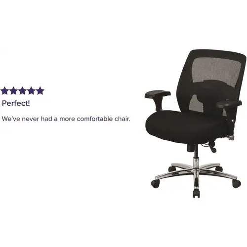 Fabric Swivel Office Chair in Black Fabric Swivel Office Chair in Black