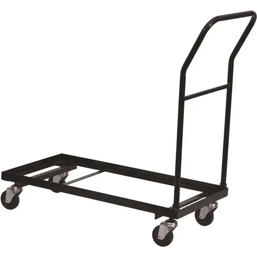 Steel 5-Wheeled Folding Chair Dolly in Black Steel 5-Wheeled Folding Chair Dolly in Black