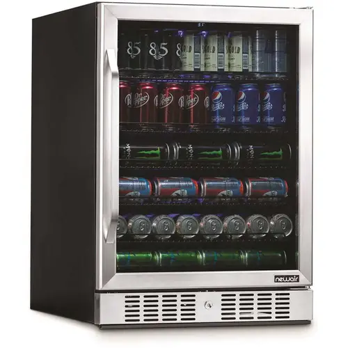 24 in. 177 (12 oz) Can Built-In Beverage Cooler Fridge w/ Precision Temp. Controls, Adjustable Shelves - Stainless Steel 24 in. 177 (12 oz) Can Built-In Beverage Cooler Fridge w/ Precision Temp. Controls, Adjustable Shelves - Stainless Steel