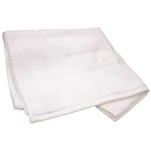 White 22 in. x 34 in., 9.50 lbs. Bath Mat with Double Frame Dobby Border - pack of 60
