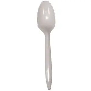Nutri-Bon 3642 Teaspoon PP Medium Weight White Poly Pack - pack of 1000