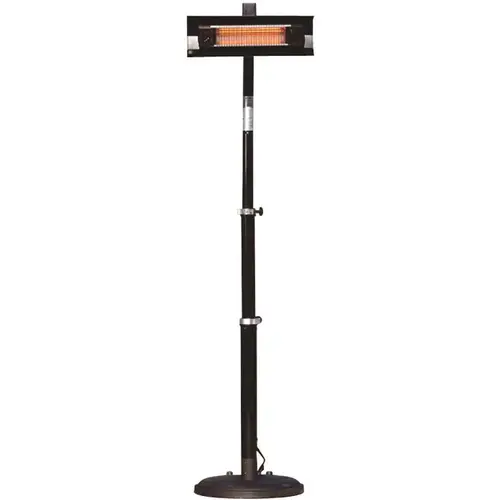 1,500-Watt Telescoping Offset Pole Mounted Infrared Electric Patio Heater Black 1,500-Watt Telescoping Offset Pole Mounted Infrared Electric Patio Heater Black