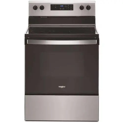30 in. 5.3 cu. ft. 4-Burner Electric Range in Stainless Steel with Storage Drawer 30 in. 5.3 cu. ft. 4-Burner Electric Range in Stainless Steel with Storage Drawer