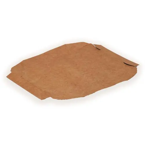 Disposable Kraft Paperboard Lunch Travel Tray Lid fits Tray 0588K Brown - pack of 500