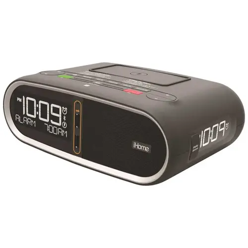 Triple Display NFC Bluetooth Alarm Clockwith Speakerphone, Qi Wireless Chargingand Dual USB Charging Ports - pack of 4