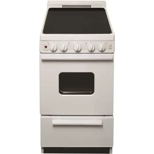 20 in. 2.42 cu. ft. Freestanding Smooth Top Electric Range in White 20 in. 2.42 cu. ft. Freestanding Smooth Top Electric Range in White