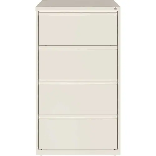 HL10000 White 30 in. Wide 4-Drawer Lateral File Cabinet