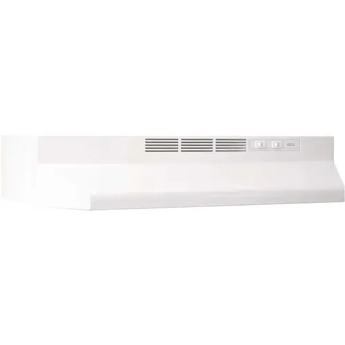 BUEZ1 30 in. Ductless Under Cabinet Range Hood with light and Easy Install System in White White-on-White