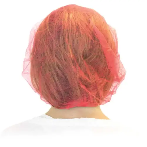 Bouffant Cap,Polypropylene,Red,21", 100/BG-10BG/CS - pack of 1000