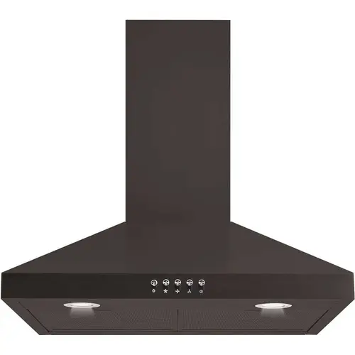 30 in. Convertible Wall Mount Range Hood in Black with Mesh Filters and Push Button Control 30 in. Convertible Wall Mount Range Hood in Black with Mesh Filters and Push Button Control