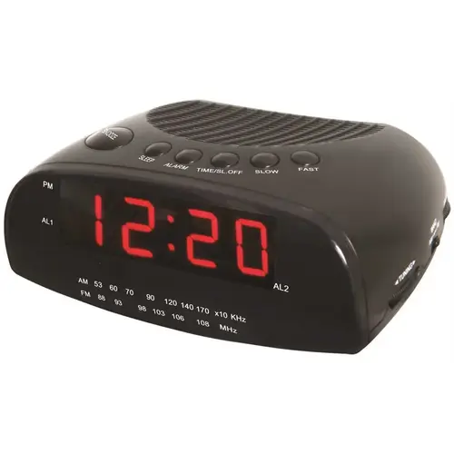 AM/FM Alarm Clock Radio Black AM/FM Alarm Clock Radio Black
