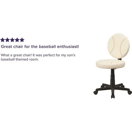 Baseball Brown and Cream Task Chair Baseball Brown and Cream Task Chair