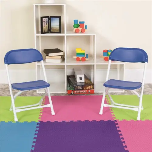 Kids Blue Plastic Folding Chair Kids Blue Plastic Folding Chair