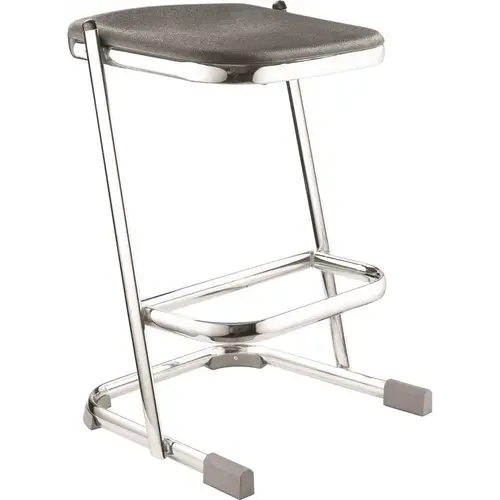 24 in. Elephant Z-Stool, Black Seat and Chrome Frame 24 in. Elephant Z-Stool, Black Seat and Chrome Frame