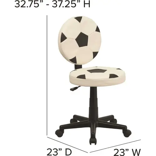 Soccer Black and White Task Chair Soccer Black and White Task Chair