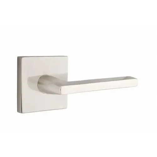 Helios Lever Right Hand Passage with Square Rose Satin Nickel Finish