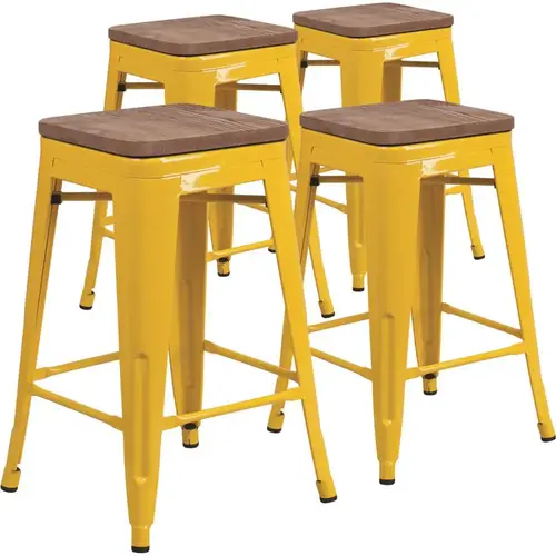 24 in. Yellow Bar Stool 24 in. Yellow Bar Stool