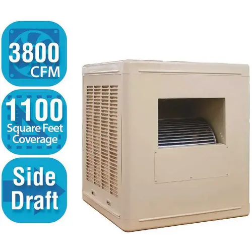 3,800 CFM Side-Draft Aspen Evaporative Cooler 1,200 sq. ft. (Motor not Included) White