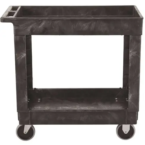 Heavy-Duty Utility Carts, 300 lb, 34 X 16 X 31 1/4h, Black Heavy-Duty Utility Carts, 300 lb, 34 X 16 X 31 1/4h, Black