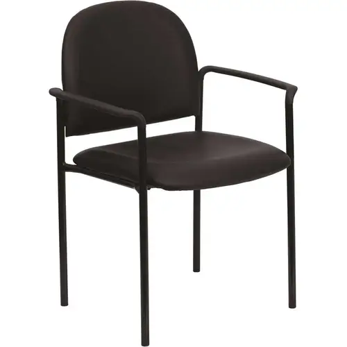 Vinyl Stackable Chair in Black