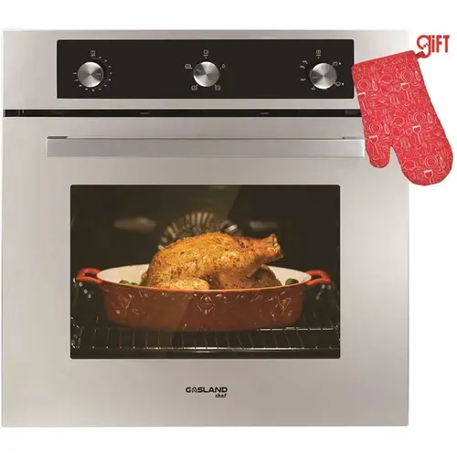 24 in. Built-In Single Natural Gas Wall Oven with Rotisserie Mechanical Knobs Control in Stainless Steel