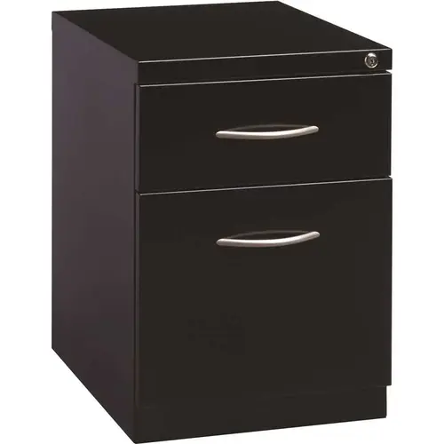 20 in. D Black Mobile Pedestal File Cabinet with Arch Pull 20 in. D Black Mobile Pedestal File Cabinet with Arch Pull