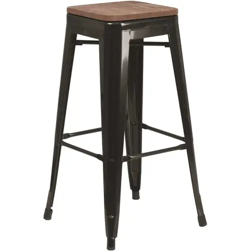 30 in. Black Metal Bar Stool 30 in. Black Metal Bar Stool