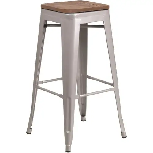 30 in. Silver Bar Stool 30 in. Silver Bar Stool