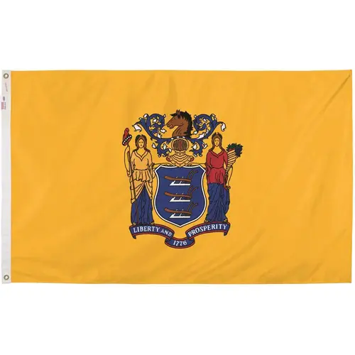 3 ft. x 5 ft. Nylon New Jersey State Flag 3 ft. x 5 ft. Nylon New Jersey State Flag