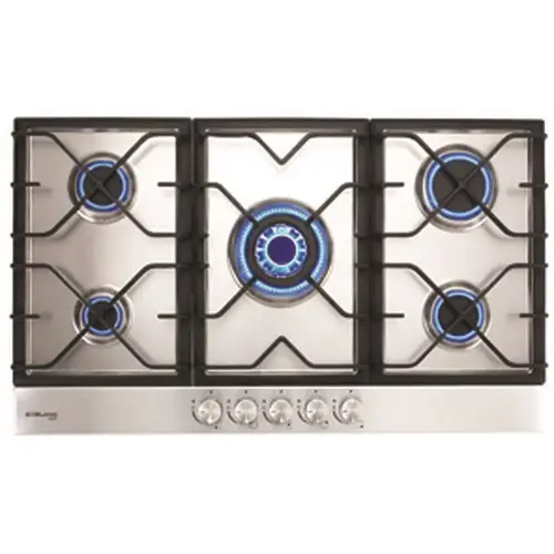 34 in. Built-In LPG/Natural Gas Cooktop in Stainless Steel with 5 Sealed Burners, ETL 34 in. Built-In LPG/Natural Gas Cooktop in Stainless Steel with 5 Sealed Burners, ETL