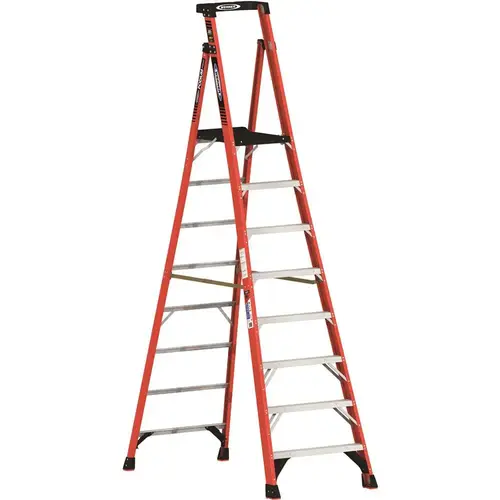 8 ft. Fiberglass Podium Step Ladder ( 14 ft. Reach Height) with 300 lbs. Load Capacity Type IA Duty Rating 8 ft. Fiberglass Podium Step Ladder ( 14 ft. Reach Height) with 300 lbs. Load Capacity Type IA Duty Rating