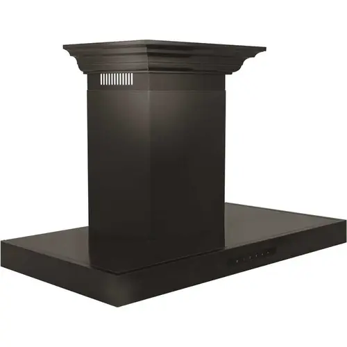 30 in. 400 CFM Convertible Vent Wall Mount Range Hood with Crown Molding in Black Stainless Steel 30 in. 400 CFM Convertible Vent Wall Mount Range Hood with Crown Molding in Black Stainless Steel