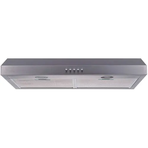 30 in. 300 CFM Convertible Under Cabinet Range Hood in Stainless Steel with Mesh Filters and Push Buttons