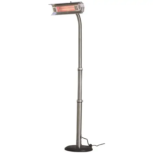 1,500-Watt Stainless Steel Infrared Electric Patio Heater Gray 1,500-Watt Stainless Steel Infrared Electric Patio Heater Gray