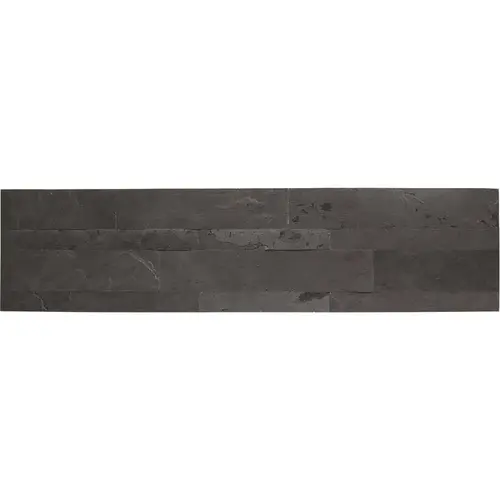 23.6 in. x 5.9 in. Charcoal Slate Peel and Stick Stone Decorative Tile Backsplash